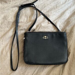 Zadig & Voltaire Black Crossbody Bag with Gold Accents